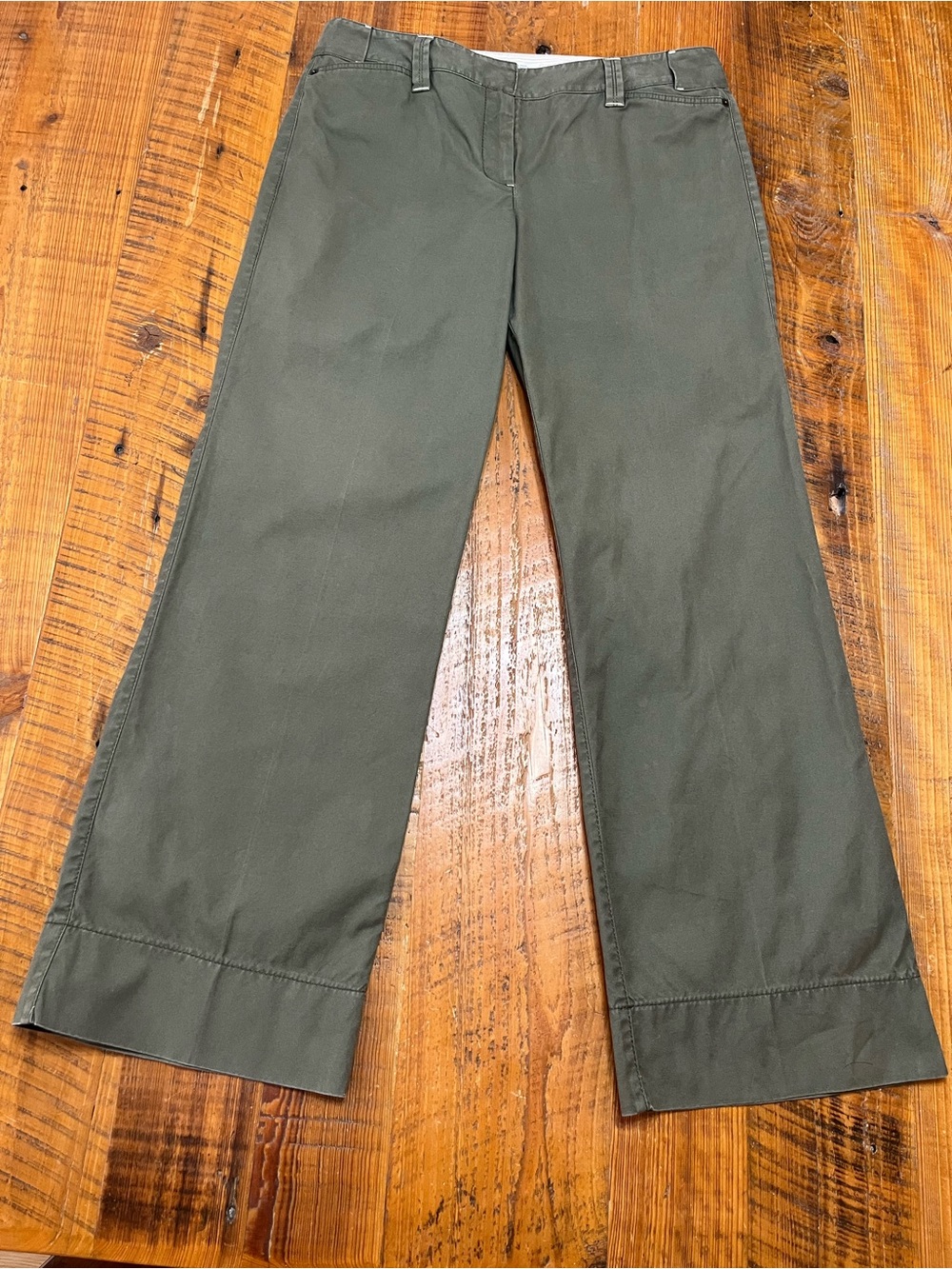 LOFT Wide Leg Pants in Olive Green Size 10